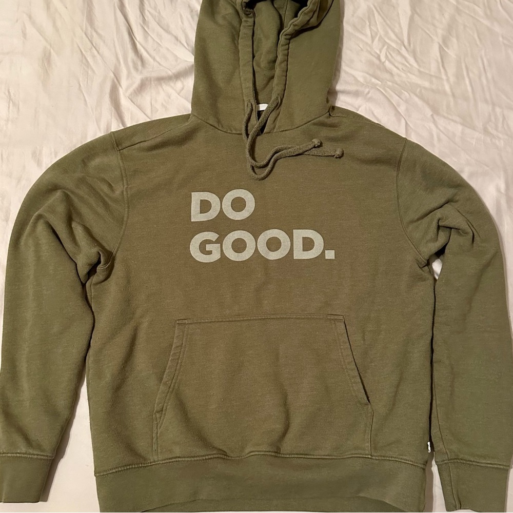 Cotopaxi unisex size small olive green Do Good hoodie sweatshirt